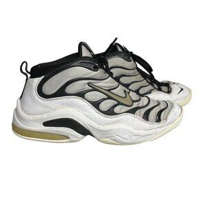 Nike Air Flight Determination Sneakers Mens Size 12.5 Lace Up White Black Rare